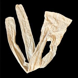 Cream Sheer Tights panty hose nude new